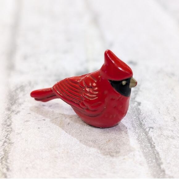 Mini Heavy Metal Cardinal Figure - Bird - Picture 1 of 8